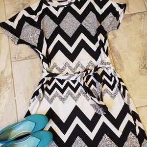 LuLaRoe Dresses - Black and White Lularoe Marly dress LuLaRoe Dresses - Black and White Lularoe Marly dress